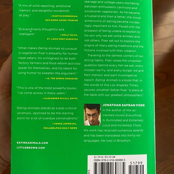 3 books for $20!! Eating Animals by Jonathan Safran Foer - Picture 2 of 2